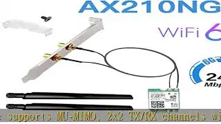 AX210 WiFi 6E Card M.2 NGFF Mini Desktop kit Adapter Newest 6GHz BT5.2 Wireless 802.11ax 5400Mbps 2