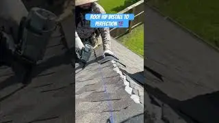 Roof hip install to perfection 💯 #roofer #roofs #roof #roofers #roofing #perfect #viral #shorts