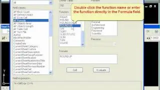 How to use ROUND / ROUNDUP / ROUNDDOWN in AutoCAD fields.