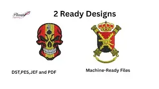 First Video! 2 Beautiful Embroidery Designs | Pleasant Digitizing