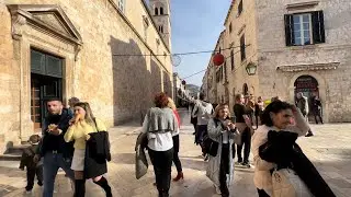 Dubrovnik Croatia 2023 Winter Walk HDR binaural sound
