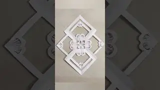 how to make easy and beautiful snowflakes ❄️&hearts;️ #papercraft #snowflakes #shortsfeed