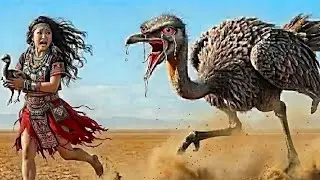 The Thrilling Chase: The Girl and the Giant Prehistoric Bird.