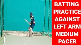 Batting practice against leftarm medium pace #batting #netpractice #johnsonchaurasiya #youtubevideo