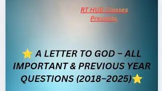 A Letter To GOD - Class 10 - SEBA - CBSE - COMMON - HSLC-2026 - ASSAMESE AND ENGLISH MEDIUM -ENGLISH