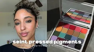 Seint pressed pigments first impressions + swatched on brown skin