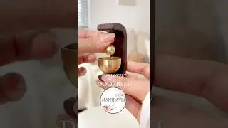 Wooden Doorbell Pack of 1 | Handmade Brass Bell for Home, Fridge door, Pooja Room & Gifts