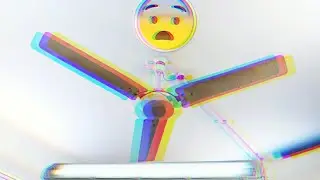 Ceiling Fan Falling Down to 4 Flucerent Tube lights Part 8 | huge implosion with Glitch effect | 4k