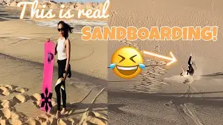 SANDBOARDING IN WHITE DESERT EGYPT! EPIC FAIL!🤣 #shorts #egypt  #sandboarding #egypt #whitedesert