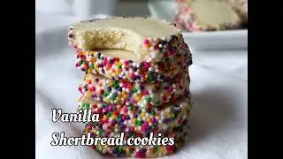 Vanilla Shortbread Cookies with Sprinkles