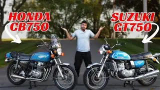 Решающее противостояние мотоциклов 1970-х: CB750 против GT750!
