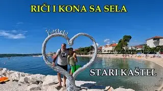 RIČI I KONA SA SELA OBILAZE PLAŽE U STAROM KAŠTELU SA PRIJATELJEM ANTOM
