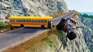 Cars vs Cliff Roads #4 - Car Crashes | BeamNG Drive