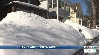 North Dakota residents struggle to find more room for snow piles