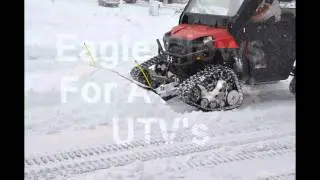 Eagle UTV Plow on Polaris Ranger with Tracks