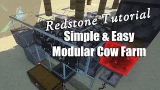 Modular Cow Farm | Minecraft Redstone Tutorial | Quick & Easy Leather & Steak