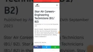 AeroGuruJi - Star Air Hiring for Aircraft Technician B1 and B2