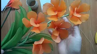 EP.230 :Orchid by ployandpoom.#craft #diy #decoration #nylonflowers #stockingflowers #howto