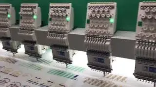 Lejia 9 needle high speed machine for small logo