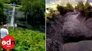 Violent Flash Flood Strikes Switzerland after Heavy Rain in Alps