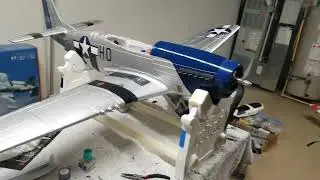 P-47 RC Electronics upgrades first coat of silver