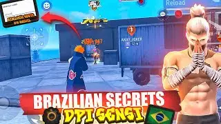 BRAZILIAN 🇧🇷 SECRET DPI SENSI : Get 100% Headshot | God Level Accuracy Settings | Free Fire