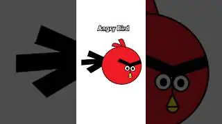MS Paint Angry Bird Drawing #ComputerArt #DigitalArr