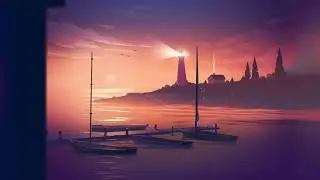 Quiet Harbor by the Lighthouse &mdash; ꧁ Sunset at the Pier Ambience ꧂ &mdash; Relaxing Water Sounds & Seagulls