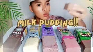 ASMR MUKBANG PUDDING.CHEMSY[Milo,indomilk,ultramilk,milklife,clevo] #asmr #mukbang #pudding