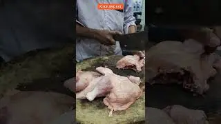UNIQUE CHICKEN SPEED CUTTING SKILLS | FULL BROILER CHICKEN CUTTING FOR HOME COOKING | #shorts