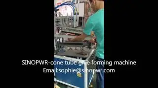 Cone cylinder tube glue forming machine
