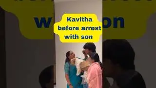 MLC Kavitha before arrest with son
