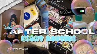 my *REALISTIC* AFTER SCHOOL NIGHT ROUTINE ✩ :homework , self care , dinner , cleaning + more 