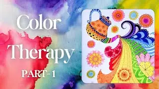 Relaxing Rainbow Color Therapy 🎨 | Soothing Music & Intricate Pattern Coloring Part-1
