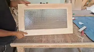Membuat pintu kaca kitchen set atas #woodworking #minimalisterbaru