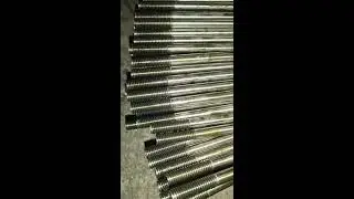 automatic steel rod double head threading machine