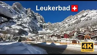 Leukerbad - Switzerland - Christmas - Walking tour 4K #switzerland #christmas #swissvillage