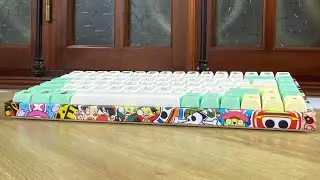STICKER BOMB MY ROYAL KLUDGE RK84 + HOLEE MOD SOUND TEST (GLORIOUS PANDA)