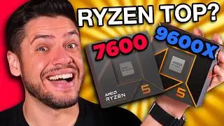 RYZEN 5 9600X vs RYZEN 5 7600, MELHOR PREÇO ou DESEMPENHO? TESTES em JOGOS, CONSUMO, TEMPERATURA