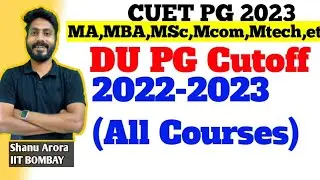 Delhi University pg admission cut off 2023 || du pg cut off list 2022 || Du pg registration 2023