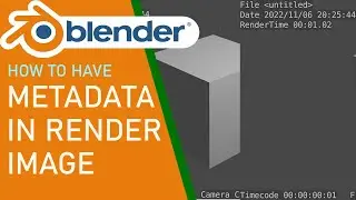 Blender how to have metadata in render image