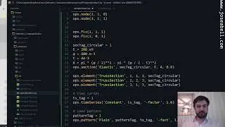Análisis de estructura reticular en openseespy