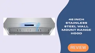 48 Inch Wall Mount Range Hood 1200 CFM with Touch and Gesture Control