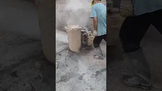 Cement pile head cutting and removal - good tools and machinery improve work efficiency
