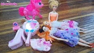 Lubna Playing Barbie Makeup Doll 💄 | Barbie Doll Makeup Play with Friends | Kids Pretend Play