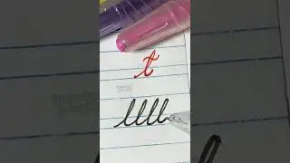 Letter t in cursive #cursivepractice #handwriting #writing #abcd