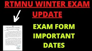 Rtmnu Winter Exam Form Updates | Winter Exam Kab Hogi ?