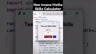 Insane Skills Calculator using Python Code | #Shorts #fyp #project  #python #programming #coding