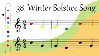 Winter Solstice Song - Flauta Doce - Partitura Colorida