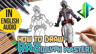 [DRAWPEDIA] HOW TO DRAW *NEW* RAZ (GLYPH MASTER) from FORTNITE - STEP BY STEP DRAWING TUTORIAL
